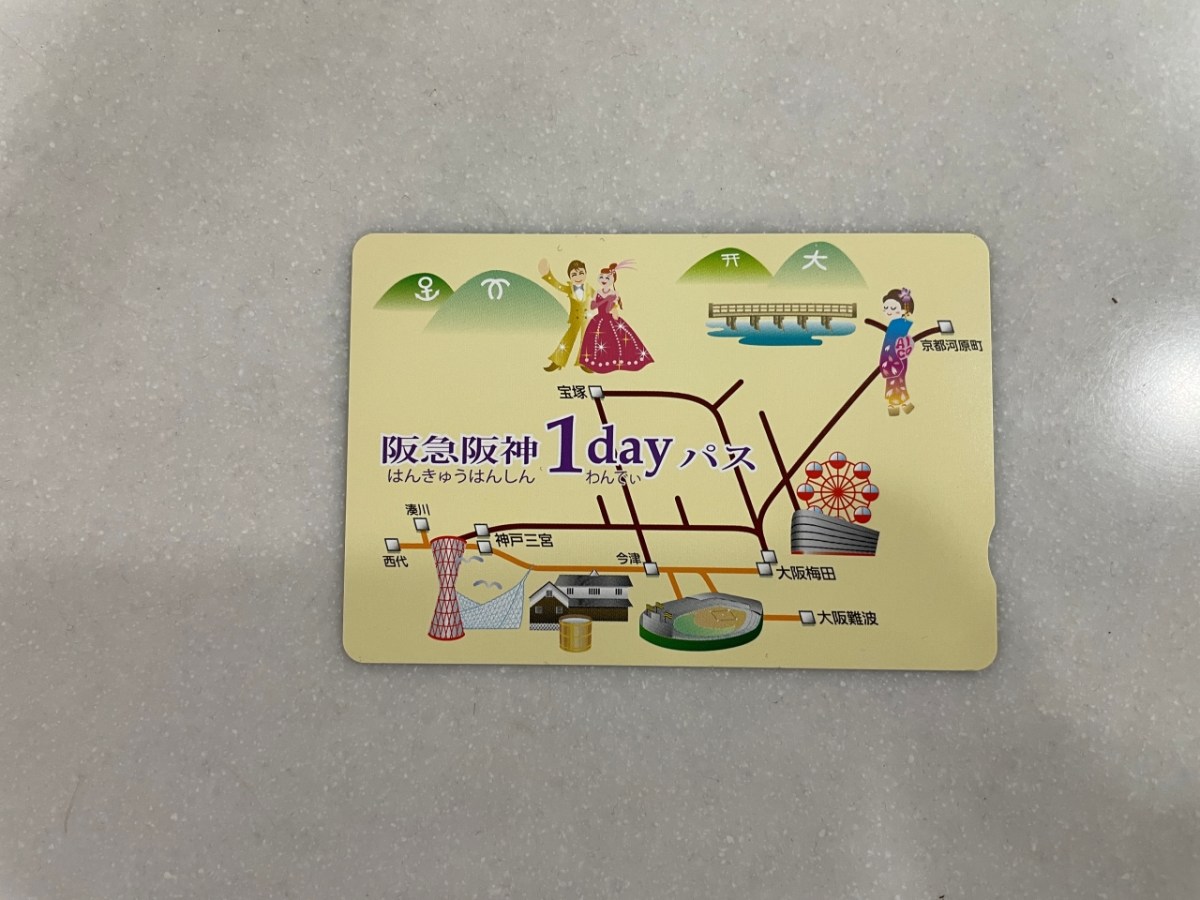 阪急阪神１dayパス（一日乗車券）　